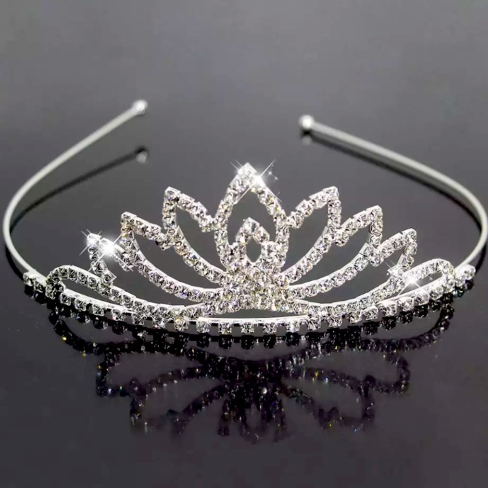 🌟 Rhinestone Crown Headband Bridal Tiara